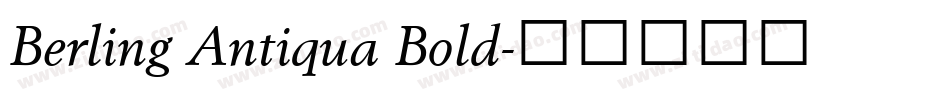 Berling Antiqua Bold字体转换
